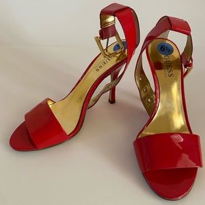 Never worn Guess heels size 6.5 Red